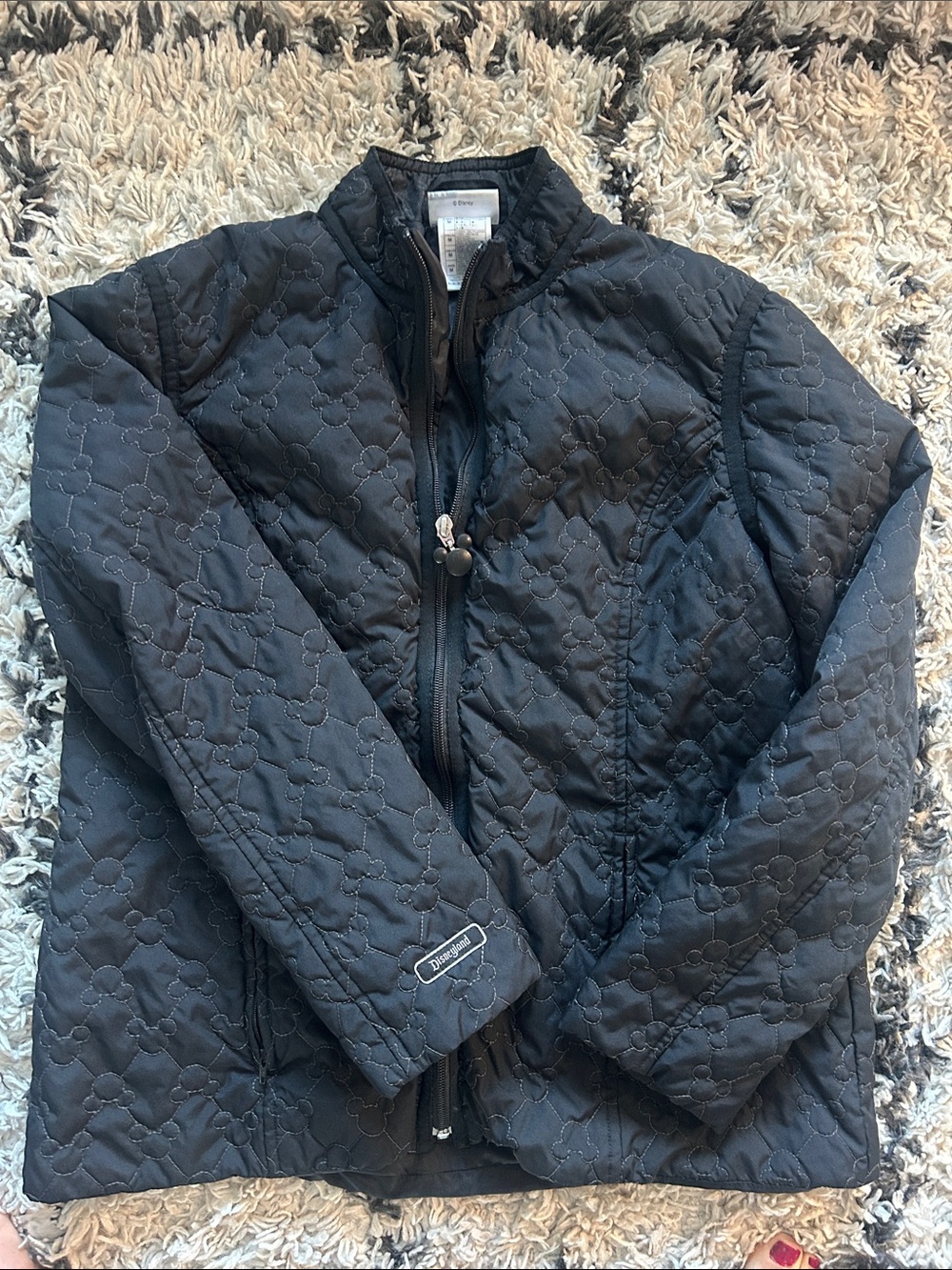 Disney Women's Black Quilted Puffer Jacket
